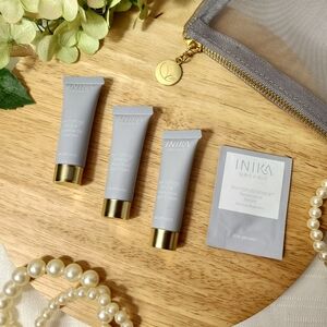 Inika Skincare Organic Daily Renewal Skincare Set 5 Piece Travel Bundle Skincare